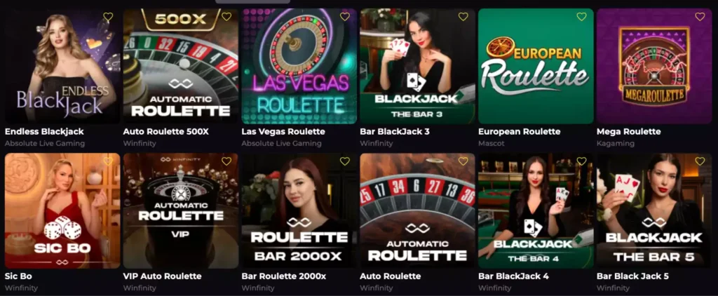 SpinReelz Casino Live Dealer Games